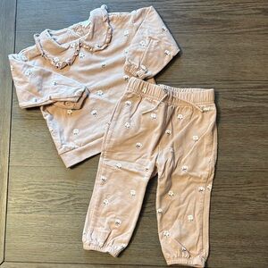 Kids Pink Floral Matching Set